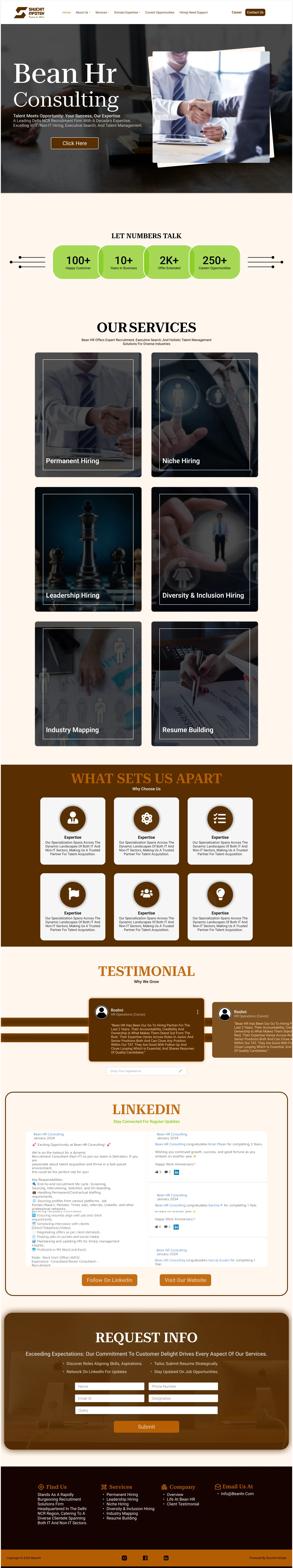 HR portal corporate website design showcase